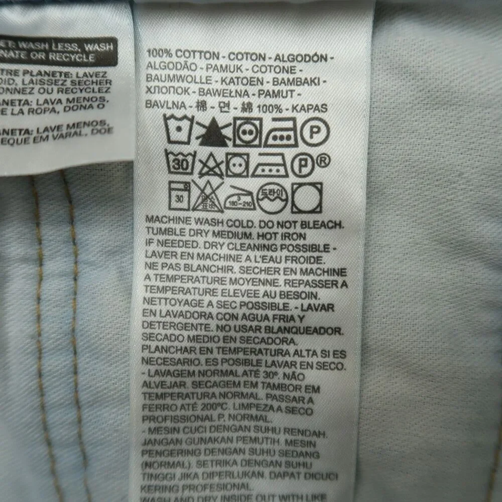 Levi's 505 Jeans Mens Size 36x32 Blue Regular Straight 100% Cotton Denim